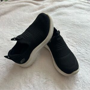 Kids Skechers Memory Foam Black Slip-On Sneakers